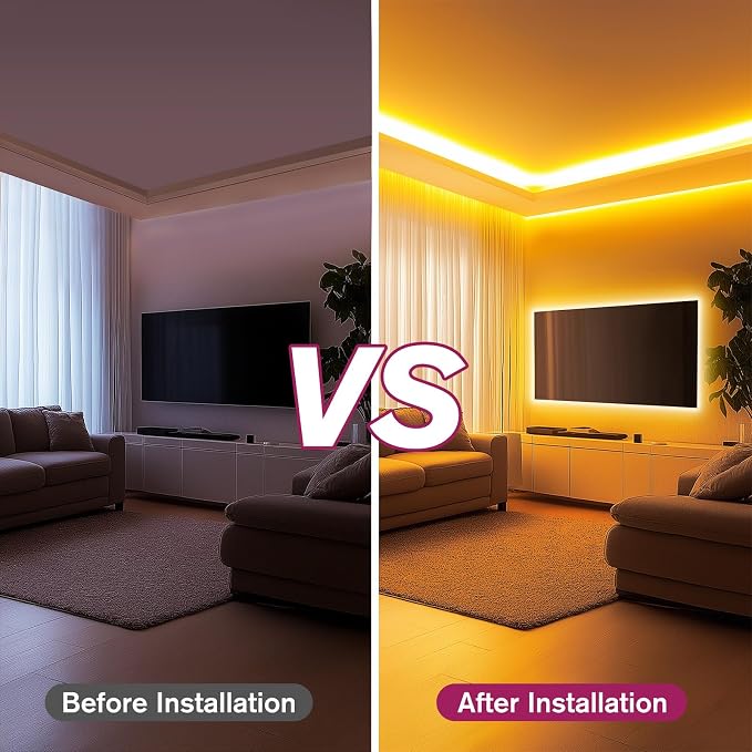 EMITEVER COB LED Strip Lights 2700K 24V, 16.4ft/5m, 2560LEDs, UL Listed | Warm White Tape Light Premium High Density,for Bedroom, Kitchen,Cabinets,360+Lumens/ft,Ra 90+ (Power Supply Sold Separately)