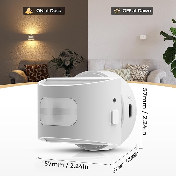 Motion Sensor Night Light Indoor, Rechargeable Night Lights | Magnetic Stick-On Stair Lights 3000K Warm White, Battery Operated lights for Hallway,Kitchen,Closet,Bedroom