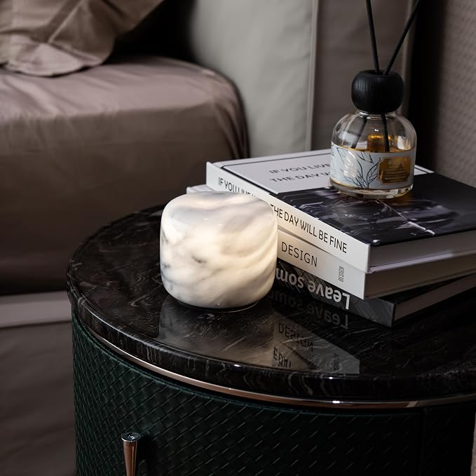 Marmor Marble Lamp Table Lamp Unique Stone Touch Lamp Pat Lamp Type-C 3 Way Bedside Lamp Ambient Light Bedroom Stands Night Light Decorative LED Warm Portable Lamp Rechargeable
