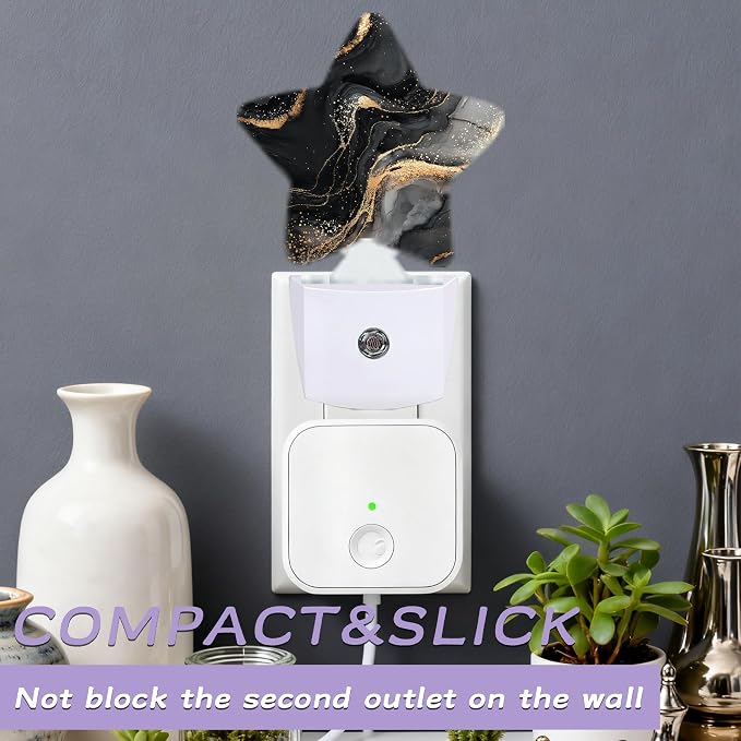 Black Gold Marble Night Lights Plug Into Wall Decorative,Abstract Marble Nightlight with Dusk Sensor for Bathroom,Kitchen,Entryway,Room Accent,Gifts