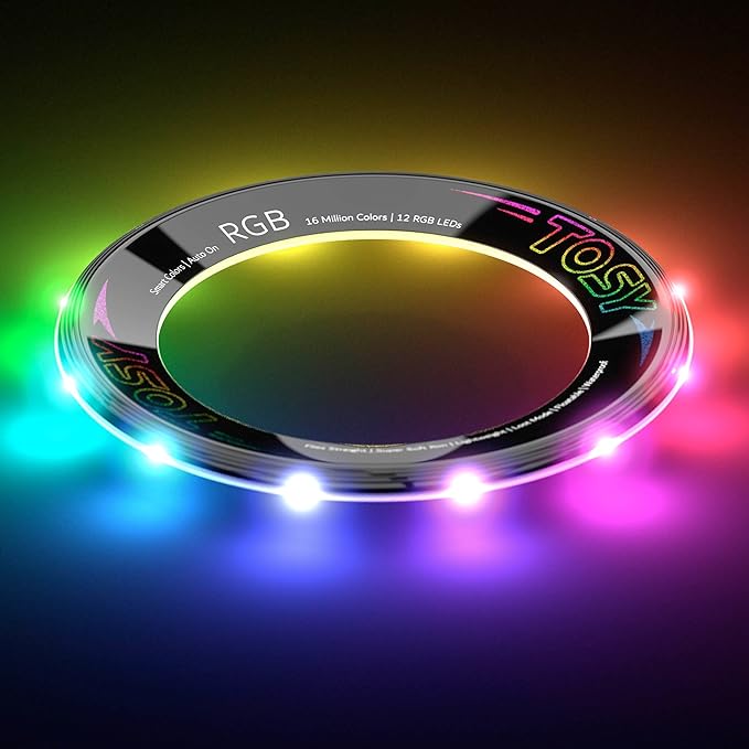 TOSY Flying Ring - 36 RGB Multicolor or 12 Monocolor LEDs, Super Bright, Lost Mode, Auto Light Up, Easter Basket Stuffers Gift for Kid/Teen/Boy/Girl, Safe, Waterproof, Pool/Beach/Camping Toy