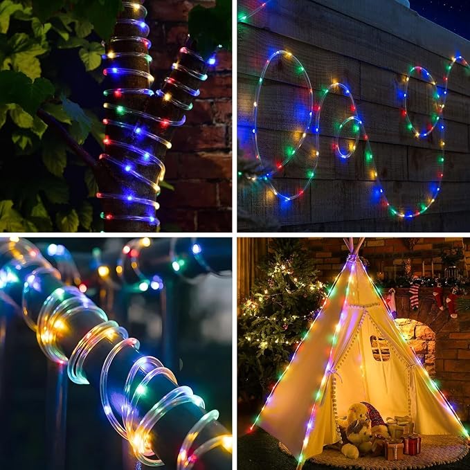 ANJAYLIA 105FT 320 LED Color Changing Rope Lights with Plug and Remote | Led Outdoor Waterproof Rope Light with Color Option, 7 Modes, Timer, Memory, Remote for Bedroom, Deck, and Holiday Decor