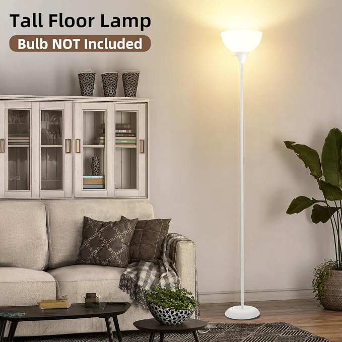 RISLG Standing Lamp, Floor Lamp, Floor Lamps for Living Room Bedroom Study Office Kid’s Room (White)