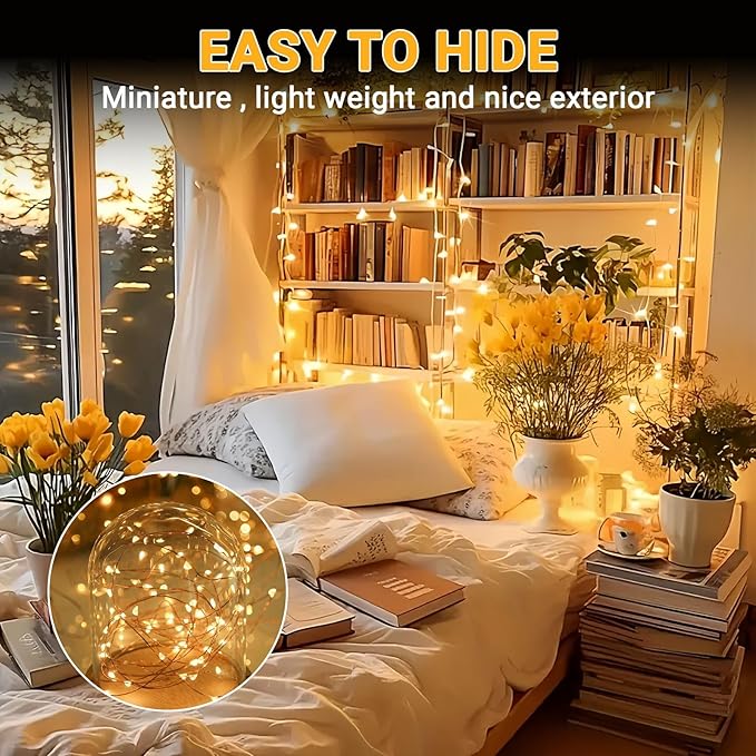24 Pack LED Fairy Lights Battery Operated - 7ft 20 Led Waterproof Twinkle String Lights for Indoor Decor, Wedding, Garden, Christmas, Warm White String Lights