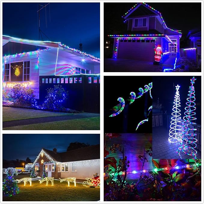 Led Rope Lights for Outside,100Ft LED Strip Lights Outdoor Waterproof Decorative Lighting for Indoor/Outdoor, Deck, Eaves, Christmas, Landscape Lighting(Multicolor)