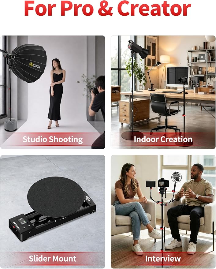 IFOOTAGE Cobra RB-A500,79" Round Base Monopod,Heavy-Duty Floor Stand with Weighted Base, Adjustable Height, Light Stand for Studio, Base Diameter: 50 cm / 19.7 in