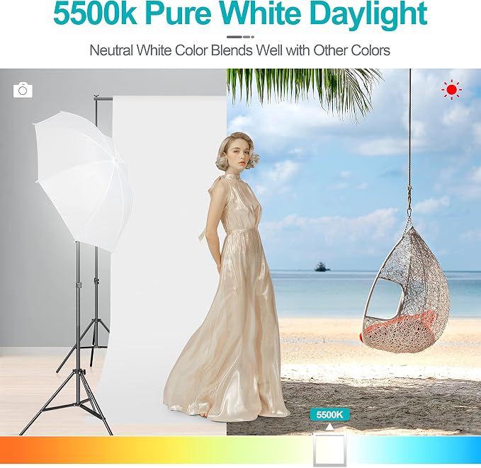 EMART Full Spectrum Light Bulb, 105W CFL Light Bulbs for Photography 4Pack | 5500K E26/E27 Spiral Light Bulbs for Softbox Lighting Kit, Replacement Lamp for Video Studio, Household Use, Portrait Photo