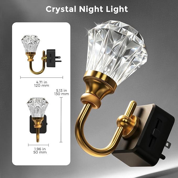 L LOHAS LED Night Lights Plug into Wall, 3000K Soft Warm Night Light | Decor Floral Night Lights,Auto Sensor,0-100LM Adjustable,Rotatable Plug in Nightlight for Bedroom,Nursery,Hallway,Gift