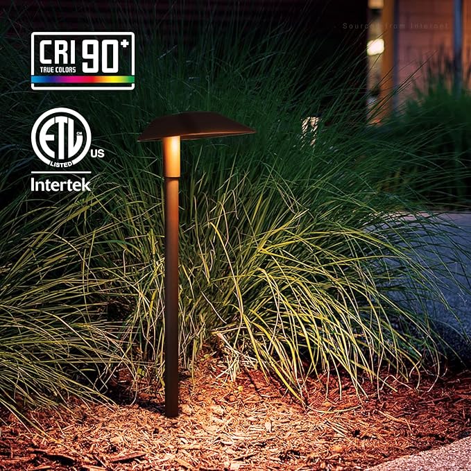 LEONLITE 6-Pack 5CCT Anti-Glare Low Voltage Pathway Lights, 12-24V AC/DC | 5W LED Landscape Path Lights, Die-Casted Aluminum, IP65 Waterproof for Yard Walkway, 1800K/2700K/3000K/4000K/5000K, ETL