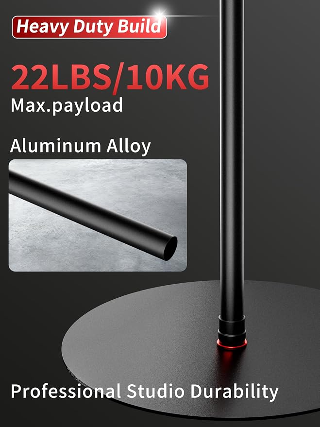IFOOTAGE Cobra RB-A500,79" Round Base Monopod,Heavy-Duty Floor Stand with Weighted Base, Adjustable Height, Light Stand for Studio, Base Diameter: 50 cm / 19.7 in