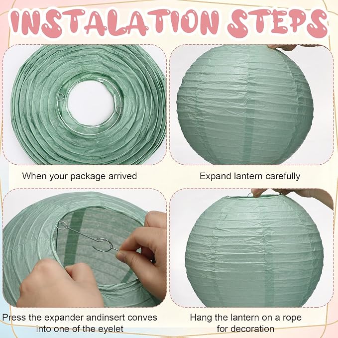 12 Pcs 10 Inch Hanging Paper Lanterns Party Decorations Pastel Spring Classroom Decor for Birthday Back to School Party Decoration for Classrooms Wedding Birthday Ceilings