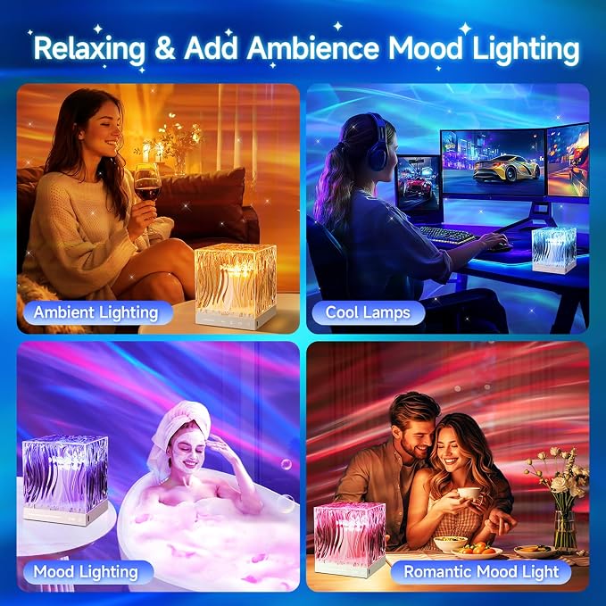One Fire Teenager Girl Gift Ideas Northern Lights Projector,18 Colors Aurora Light Projector,Dimmable Aurora Projector Mood Lighting for Bedroom Lights,Remote Galaxy Light Projector Purple Lamp