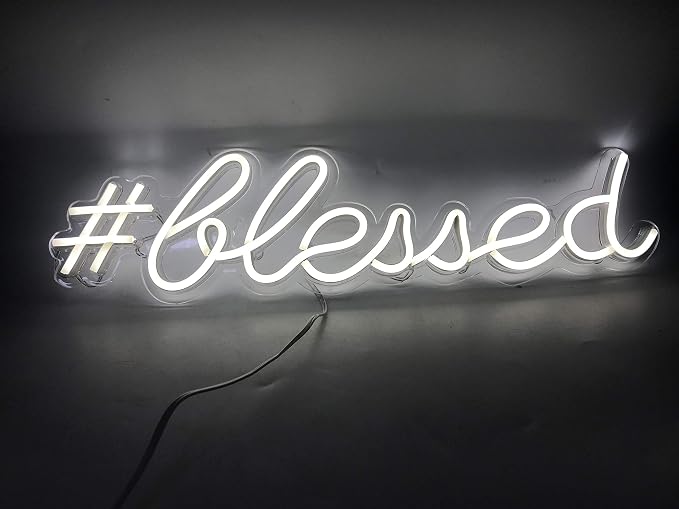 Ulalaza LED Neon Sign Night Light for Wall Party Décor Bedroom Room Bar Wedding Home Birthday Art Decoration Christmas with USB Chain Light modulator 5v (lets party blue)