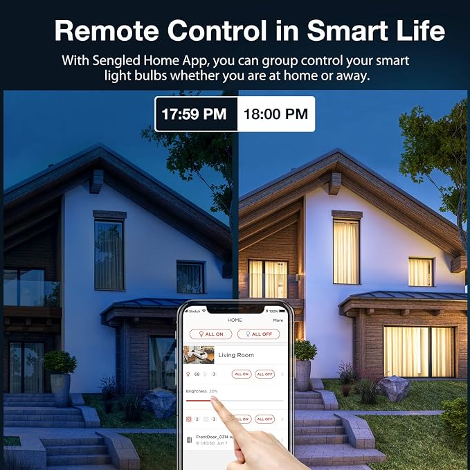 Sengled Smart Light Bulb Starter Kit, Smart Bulbs that Work with Alexa, Google Home, 2700K Soft White Alexa Light Bulbs, A19 E26 Dimmable Bulbs 800LM, 9 (60W Equivalent), 4 Bulbs with Hub, New