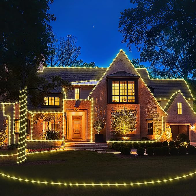 26ft 160LED Rope Lights for Outside, Color Changing Rope Lights Indoor Outdoor with Remote, 16 Colors Waterproof Christmas Light Outdoor for Deck, Patio, Pool, Camping, Bedroom, Landscape Decorations