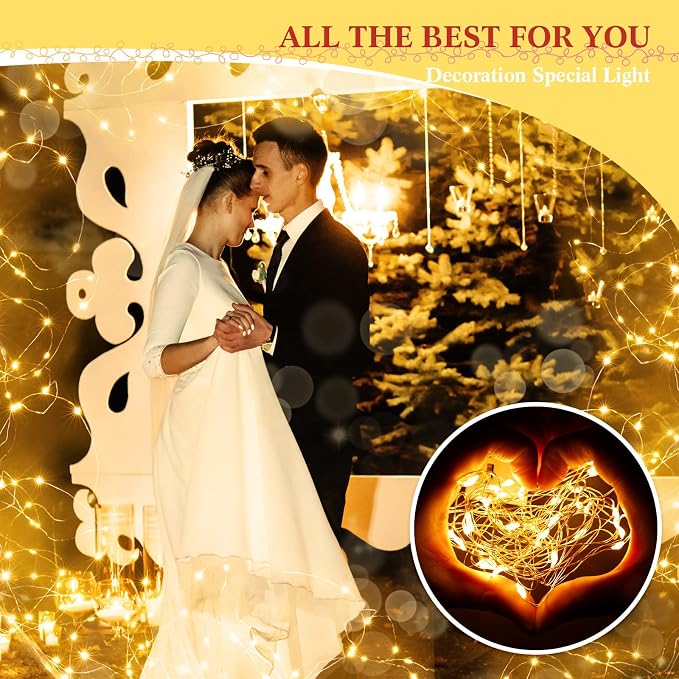 150 Pack LED Fairy Lights Colored Battery Operated String 3 Speed Modes 7 ft 20 LED Starry Wedding Decoration Waterproof Wire Twinkle Light for DIY Jar Bedroom Party Supplies (Warm White)