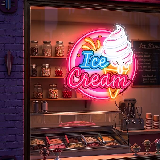 OPBYWE Custom Business Logo Neon Signs, Personalized LED Light Sign with Image Upload for Storefront, Office, Salon & Bar Decor, Commercial Signage Wall Art