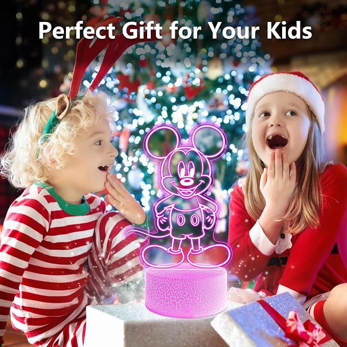 Cute Night Light for Kids - Anime Charater Decor Lamp with 16 Colors Change, Remote, Dim Control, 3D Illusion LED Night Lights for Kids Gifts Party Birthday Decoration