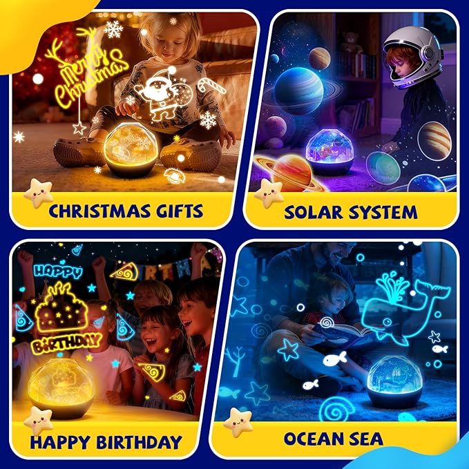 TOURACE Solar System Projector, Star Night Light for Kids, Planet Toys, Space Light, Universe Projectór, Space Lamp, Teen boy Girl Bedroom, Planets Toy, Planetarium Projector, Boys Gift, Christmas.