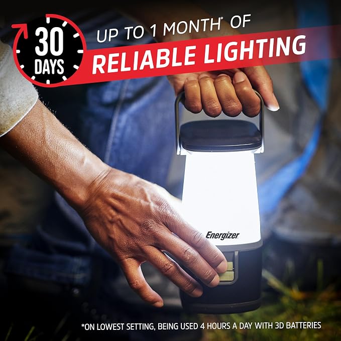 Energizer WeatherReady LED Emergency Lantern, Water Resistant, Multiple Light Modes, USB Charging Output, Great for Camping, Storms, and Power Outages, 1200 Lumens