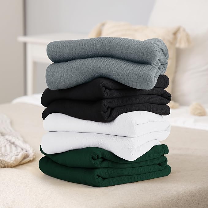 Utopia Bedding Soft Jersey Knit Blanket White King (90x102 Inches) | Lightweight, Breathable, Sweatshirt Blanket, Bed, Couch, Sofa, Cozy, Home Decor, Summer