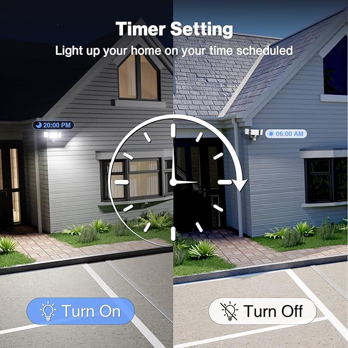 Olafus 65W Smart LED Flood Light Outdoor with Motion Sensor, 6500LM, 2700K-6500K WiFi Security Light Works with Alexa/Google, Motion Detector Lights with App Control, IP65 Floodlight Outside (Black)