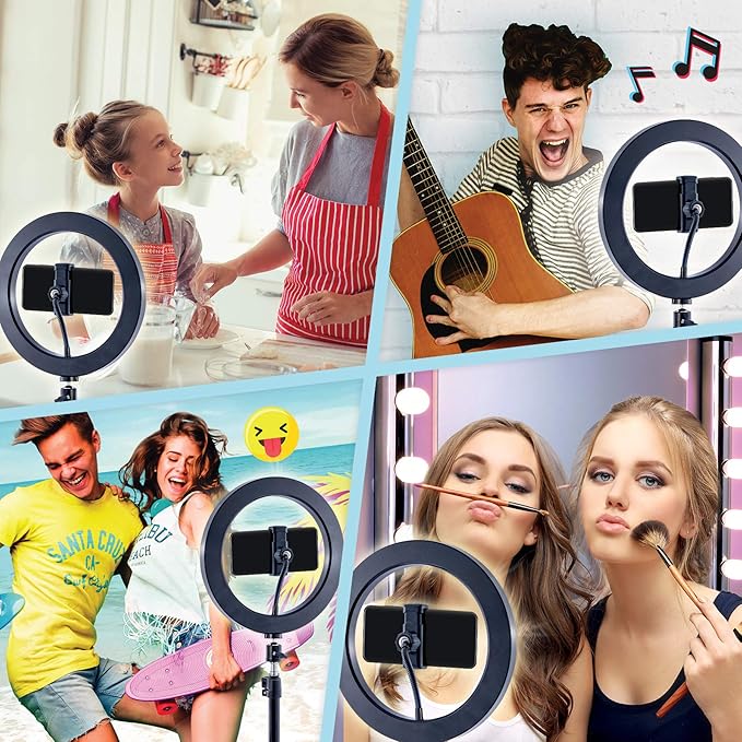 So DIY TikTok Instagram YouTube Ring Light with Green Screen and Phone Mount Tripod. Studio Creator Influencer Video Creator Kit