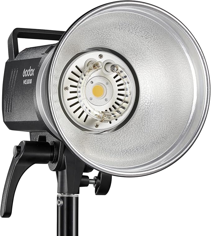 Godox MS300V 300W Compact Studio Strobe Flash Light - MS300 Upgraded Ver. | GN58 0.1-1.8s Recycle Time, 2.4G Wireless X System, Bowens Mount LED Modeling Lamp, for Photographic Studio Portrait Shooting