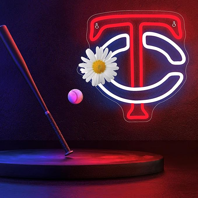 Baseball Neon Sign for Wall Decor Baseball LED Light Up Sign Baseball Wall Decor Sports Neon Lights for Club Bedroom Man Cave Bar Sports Gifts for Men Teen Boys Fans,Size 13.4 * 13.4 in(XD149)