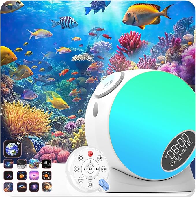 Galaxy Projector Pro for Bedroom, Planetarium Star Projector,4K Replaceable 13 HD Galaxy Discs,Time and Temperature Display with White Noise,for Bedroom Night Light Kids,Party,Birthday Gifts