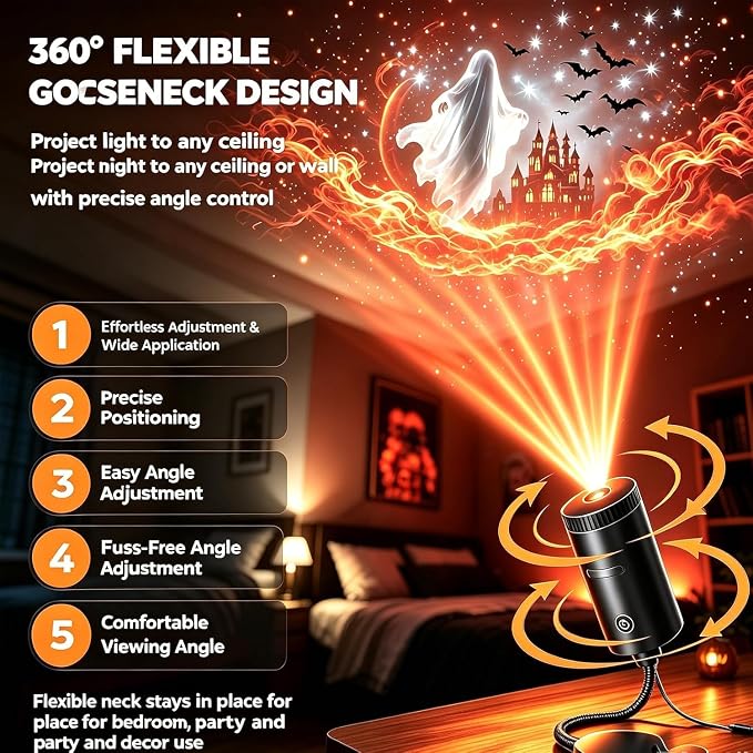 Plug and Play HD Star Projector Halloween 6 Disk Set, 2026 New Projector