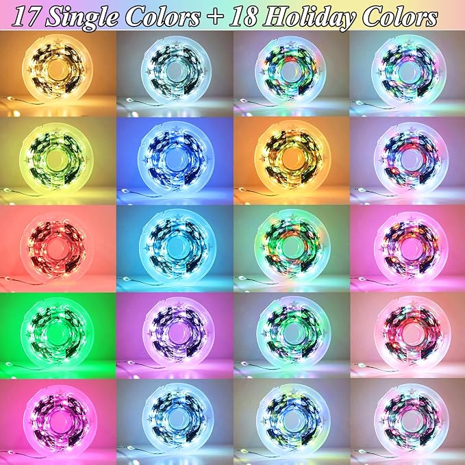 Lovelite 400 LED Christmas Fairy Lights,131 FT 35 Colors Changing String Lights with Remote Green Wire, Waterproof Fairy Light Plug in for Xmas Tree Holiday Party Bedroom Wedding Indoor Outdoor Decor