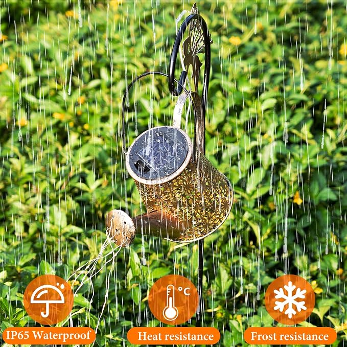 Solar Watering Can Light, Solar Outdoor Decorative, Garden Decor Lights | for Yard, IP65 Waterproof Hanging Lantern Landscape Lights, Garden Gifts for Mom, Grandma Women Birthday