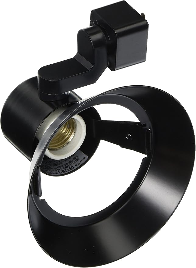 Juno Lighting R532BL Trac-Lites Flared Gimbal Line Voltage PAR30 Lamp Holder, Black