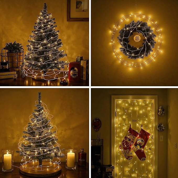 12 Pack LED Fairy Lights, 7ft 20 LED Battery Operated Silver Wire String Lights, Warm White Mini Starry Lights for DIY Crafts, Wedding, Party, Bedroom, Christmas Decorf. (12 Pack – Warm White)