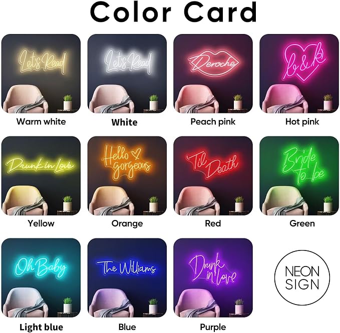 Wakklia Custom Neon Sign, Large Custom LED Sign Customizable Neon Light | Personalized Name Neon for Wall Decor, Light up Sign for Office Coffee Bar Store Tattoo Shop Gifts Decorations
