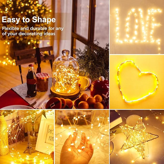 kolpop 12 Pack LED Fairy Lights Battery Operated, 7FT 20 LED Mini Twinkle String Lights Battery Powered Waterproof for Christmas Mason Jars Party (Cool&Warm&Multicolor)