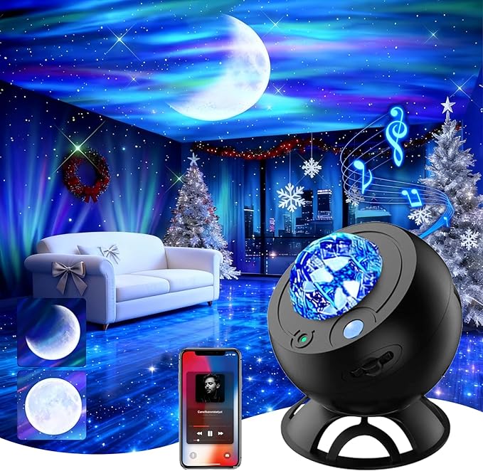Star Projector,Northern Lights Projector,3 HD Projection Lenses Galaxy Projector for Bedroom,Bluetooth Speaker Star Light Projector,Moon Projector,Room Light Projector, Kids Bedroom Decoration