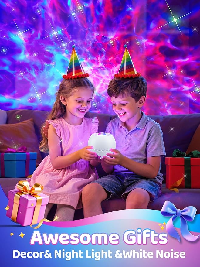 One Fire Galaxy Projector Star Projector Night Light Projector 360 Effects Northern Lights Lava Lamp 15 White Noise Room Lights Room Decor Bluetooth Teen Girl Gifts for Boys Gift Ideas Birthday Gifts