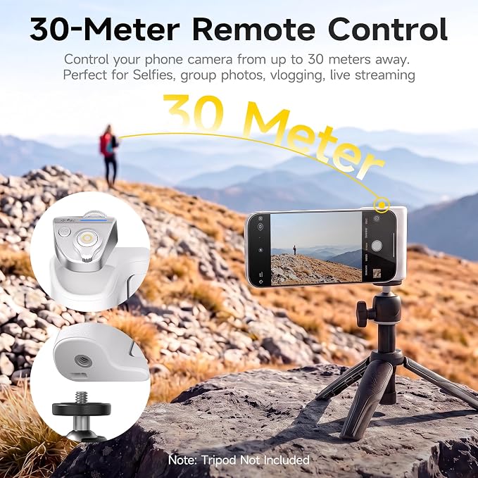 7RYMS 7Rig G1 Camera Grip & 7Lite L1 Selfie Light Creator Kit | Compatible with iPhone and Android. Perfect for Photography, Vlogging, Zoom Meeting, Selfies and Video Creation (White)