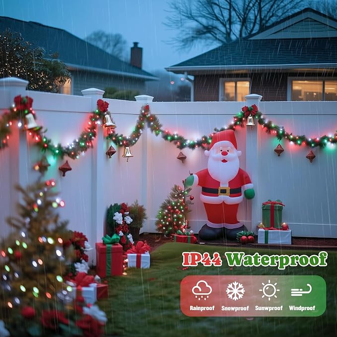 JMEXSUSS 200 LED Red White Green Fairy Lights Plug in | 8 Modes Christmas Fairy Lights Indoor Outdoor with Wheel, 66 ft Remote Control Twinkle Lights for Christmas