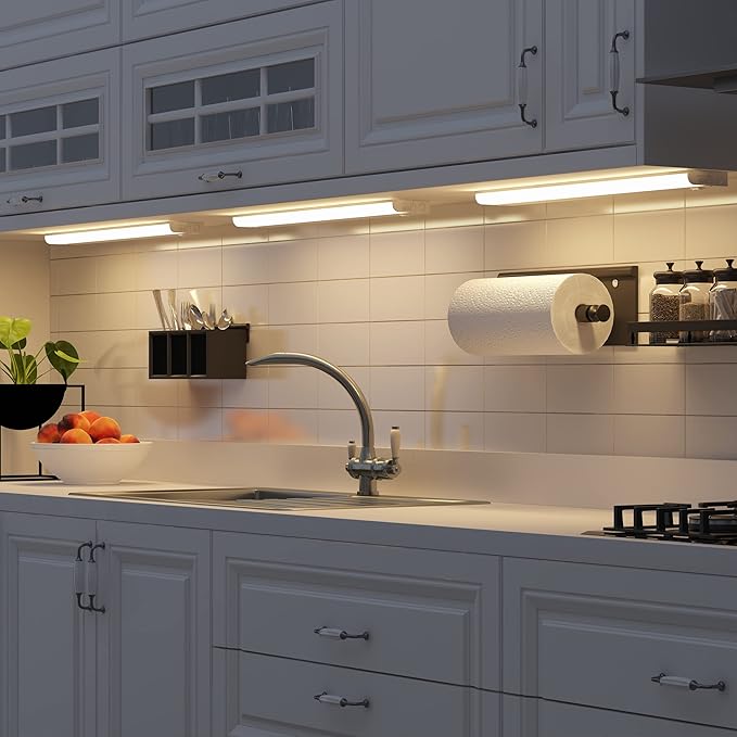 GETINLIGHT Inlight 12-inch Hardwired Only LED Under Cabinet Lighting, Soft White(3000K), Dimmable, Matte White Finished, ETL Listed, IN-0201-11-WH