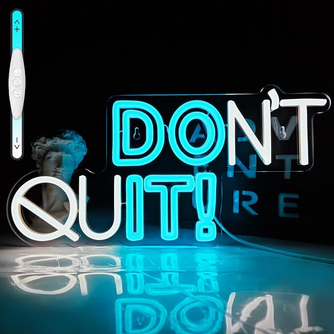 Don't Quit Neon Signs, DO IT Neon Lights for Home Gym Decor, Dimmable LED Neon Lights Sign for Office, Gym, Man Cave, Gamer Room Decor