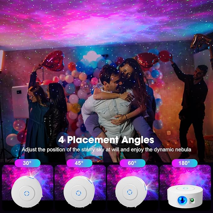 Laser Safety Certified Star Projector, 900+ Sq.ft Wall Ceiling Coverage, 3-Way Control (App/Alexa/Manual),16M Color Galaxy Light for Kids Adults Bedroom, Room Decor, Party, Valentines Day Gifts
