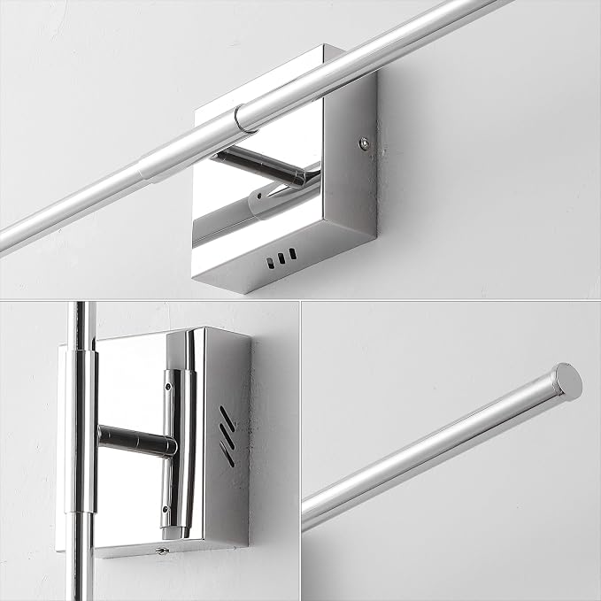 JONATHAN Y Makena 28" 1-Light LED Wall Sconce, Chrome | Dimmable, Modern, Integrated 12W, Hardwired, Sleek Metal, Ambient, Bathroom Mirror, Bedroom, Hallway, Vanity Mount