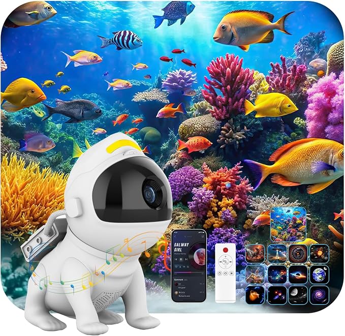 Galaxy Projector Pro for Bedroom,13 in 1 Planetarium Star Projector with White Noise,Timer,Remote,Music Speaker,360° Rotating Ceiling Night Light,LED Space Night Light Projector for Kids Adults Gifts