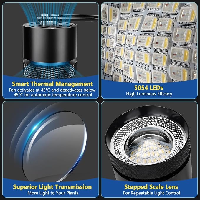 fishkeeper Aquarium Clip-On Stream Light with Auto Time Sync & 24/7 60W | Full Spectrum LED Fish Tank Lights with 9 Colors,Set Any Timer & 1-100% Dimming,Adjustable Clamp, for Freshwater Plants Tanks