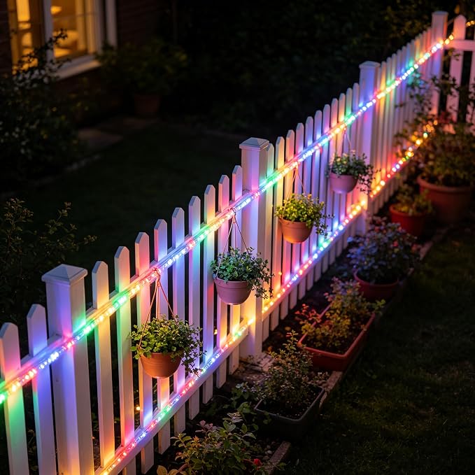 50ft Multicolor Rope Lights,Connectable for Indoor & Outdoor,110V Transparent Flexible Tube Lights,Waterproof LED Rope Lighting For Outside,Deck,Patio,Pool,Camping,Bedroom Decor,Landscape Lighting