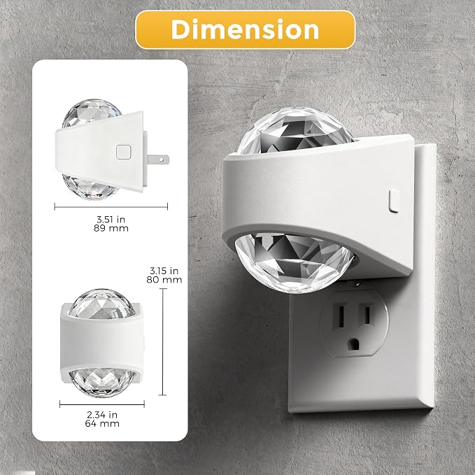 L LOHAS LED Night Light for Kids,Plug in Night Light with Light Sensor | Multi-Color Projector Light for Kids Playroom Ceiling Decor Home Theater Party