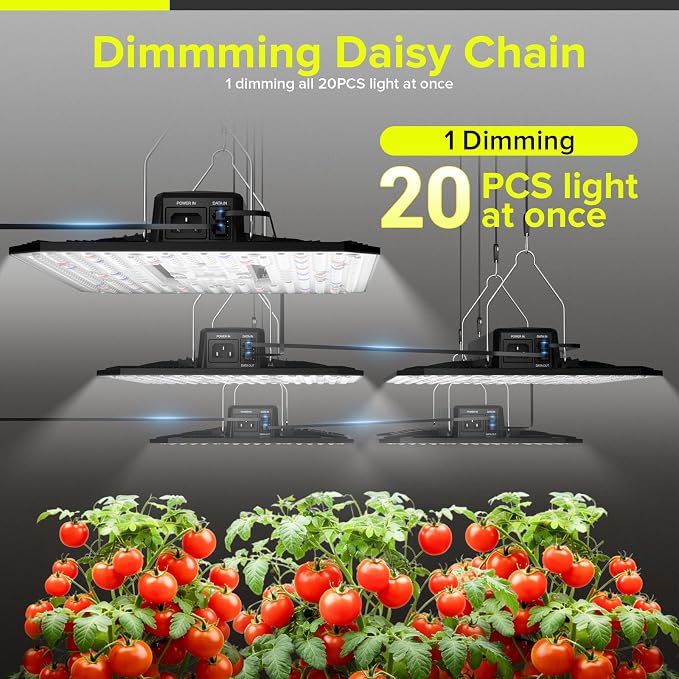 LED Grow Light 150W Full Spectrum Grow Lights for Indoor Plants | UAP1500 Commercial Growing Lamp Full Epar Boost Mode Switch Daisy Chain, Dimmable for Seeding Veg Bloom in 2x2, 3x3 Grow Tent
